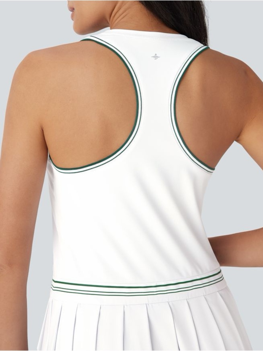 NWOT Halara Racerback Color Block Stripe Pleated Mini Tennis Active Dress - Picture 4 of 11